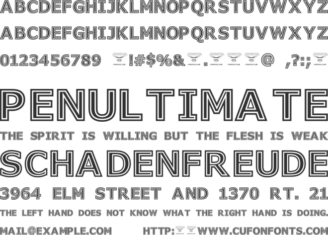 Genesee St font preview