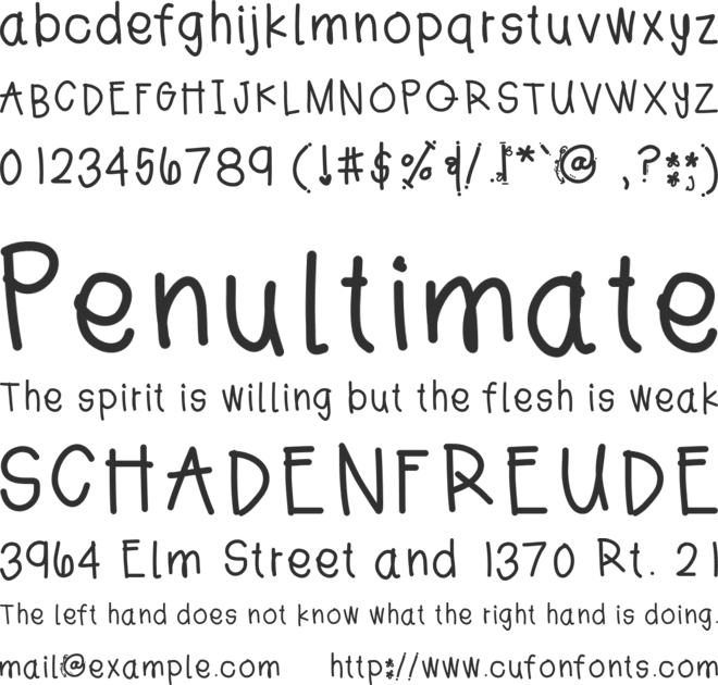 JessHand font preview