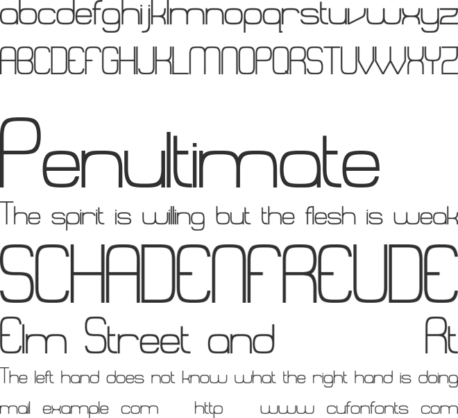 Recalcitrance font preview