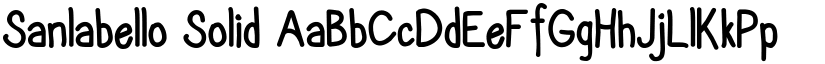 Sanlabello Solid font