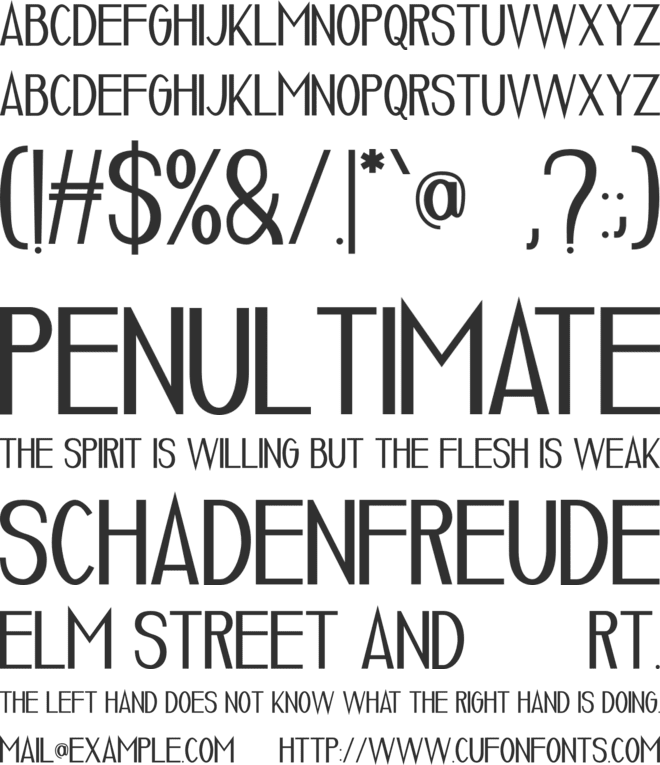 Luxuria font preview