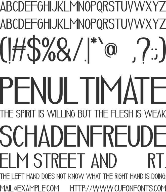 Luxuria font preview