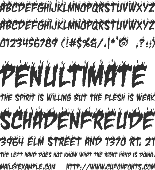 Char BB font preview