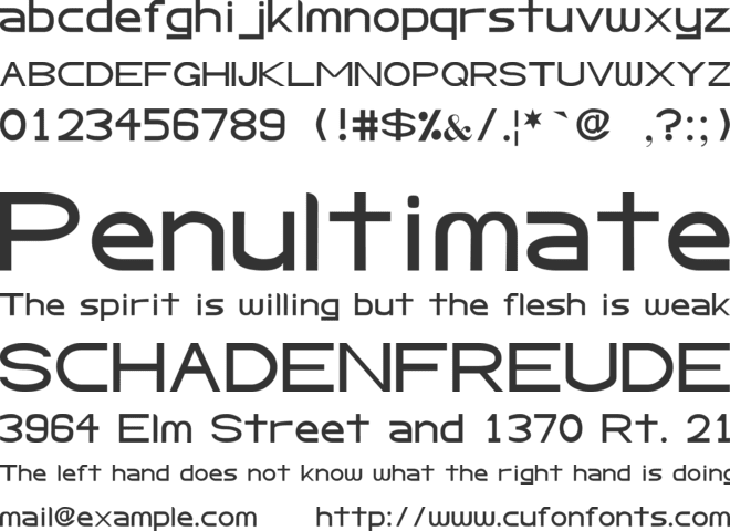 Abtechia font preview