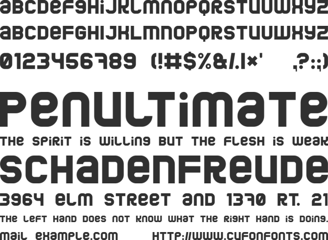 Jumbo font preview
