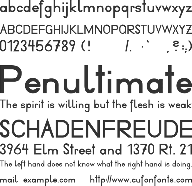 Druckschrift95 font preview