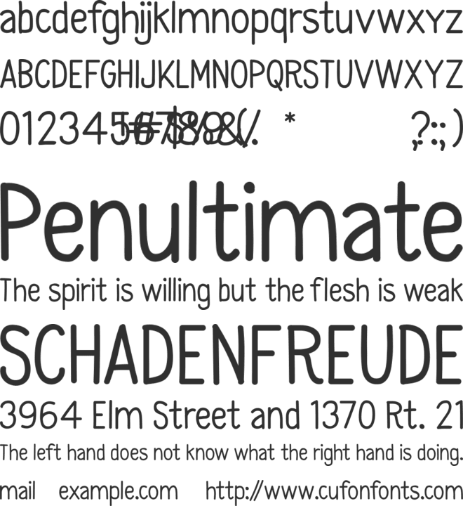 CF Second Son PERSONAL font preview