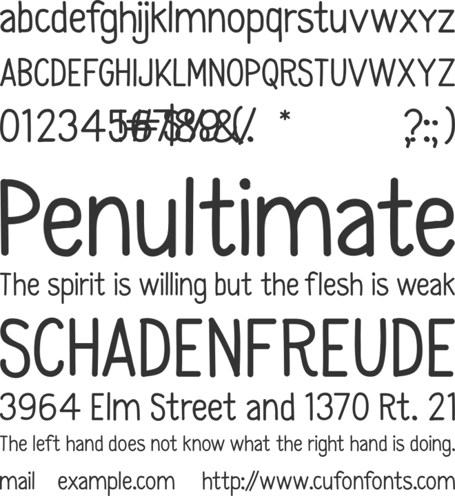 CF Second Son PERSONAL font preview