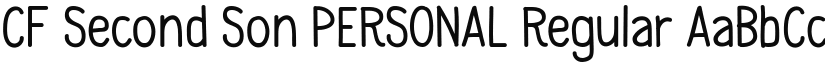 CF Second Son PERSONAL font download
