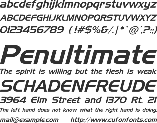 Tamworth Gothic font preview