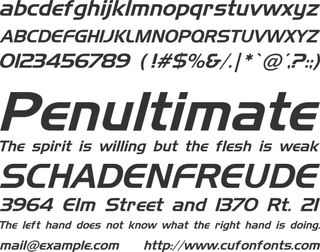 Tamworth Gothic font preview