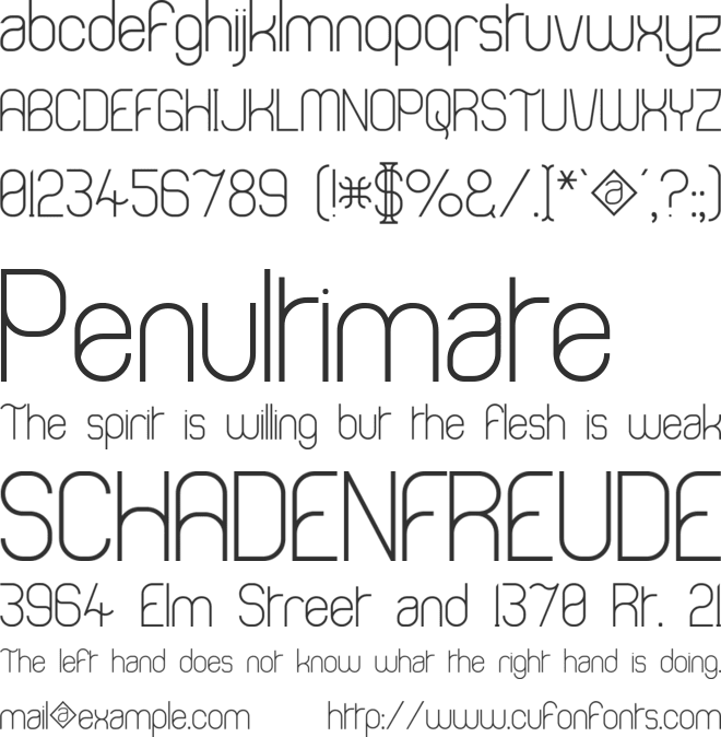 Thong font preview