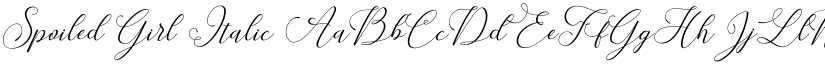 Spoiled Girl Italic font