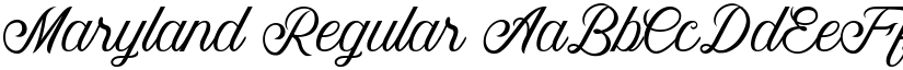 Maryland Regular font
