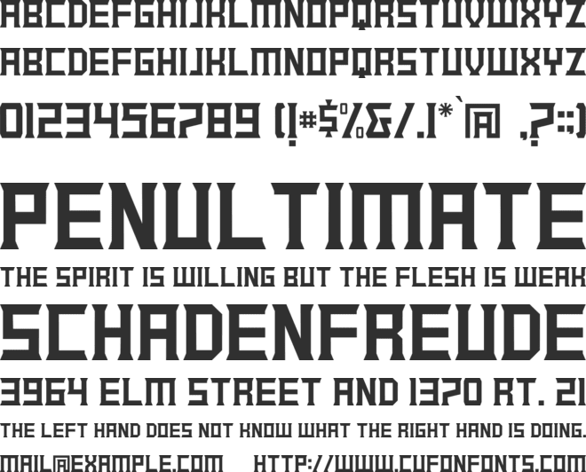 GREENLAND font preview