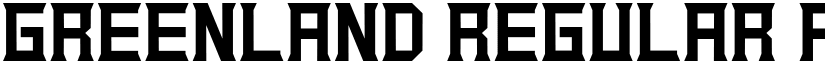 GREENLAND Regular font
