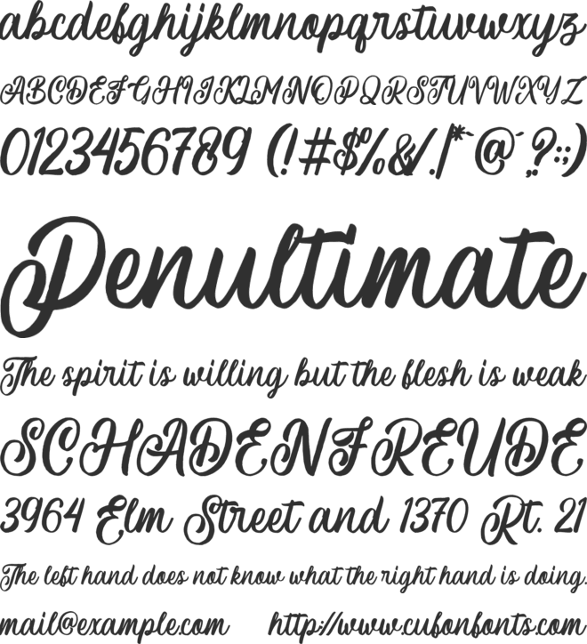 Courtland font preview