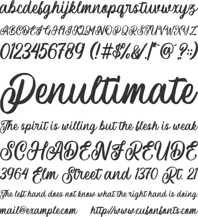 Courtland font preview