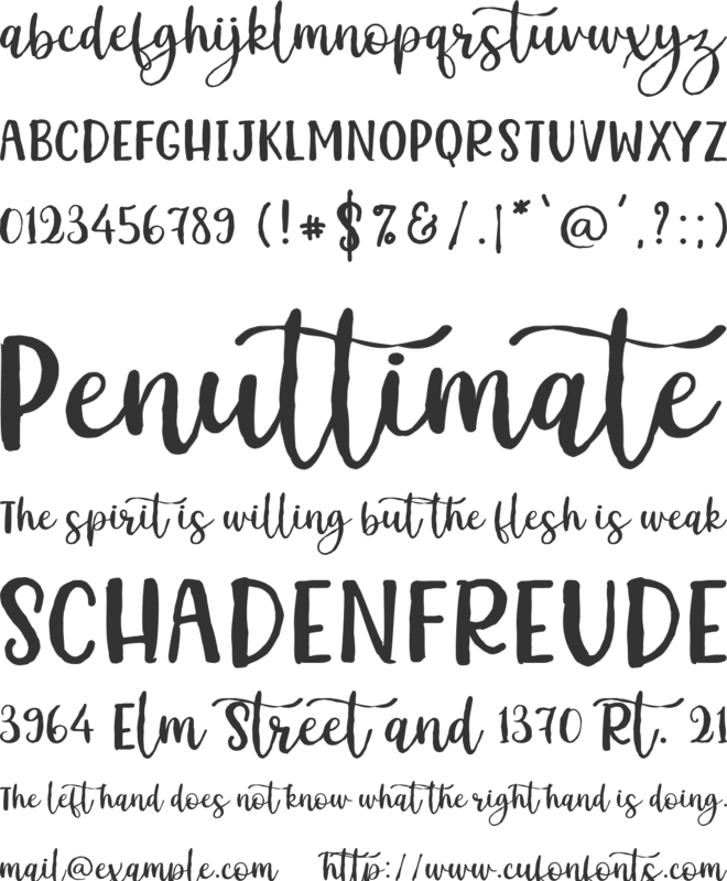 Kemistale font preview
