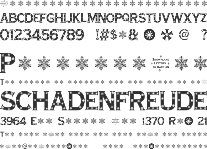 Snowflake Letters font preview