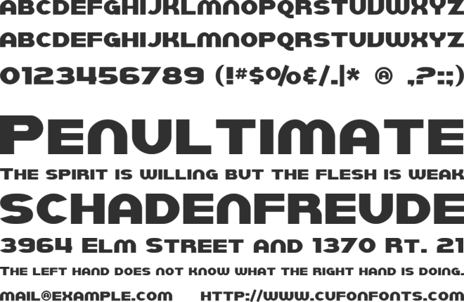 SF Juggernaut font preview