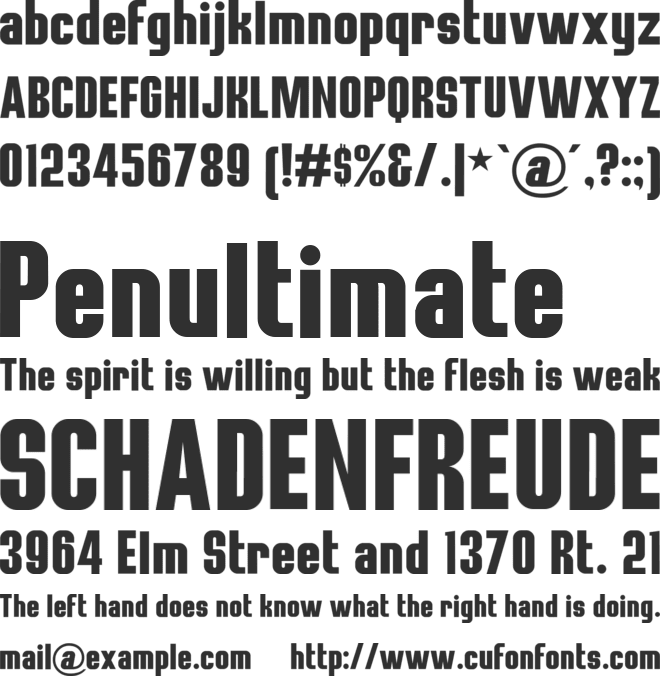 All Star BV font preview