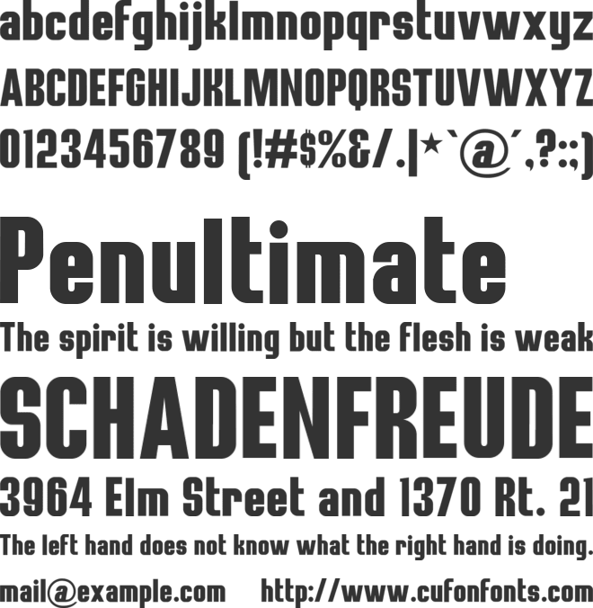 All Star BV font preview