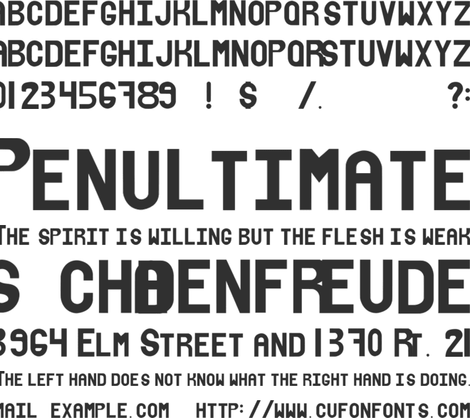 xhalfont font preview