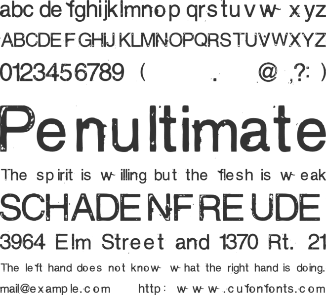 Bailando font preview