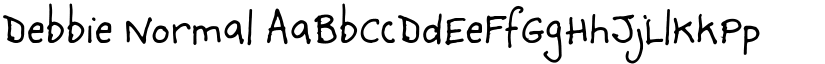 Debbie Normal font
