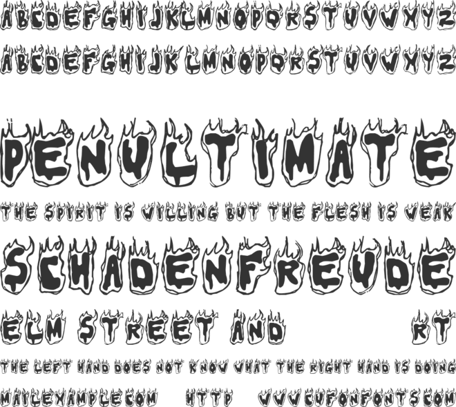 Flamer font preview
