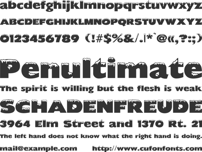 Chilled font preview
