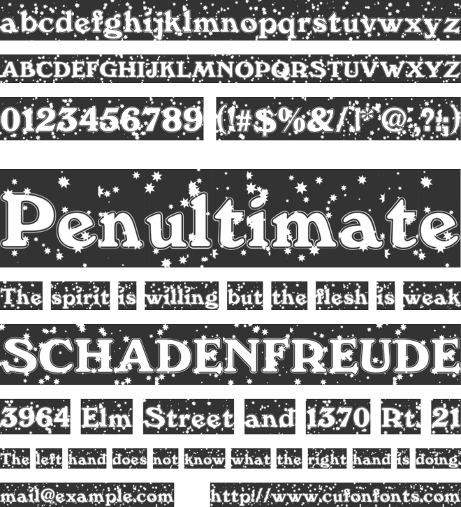 WinterNight font preview