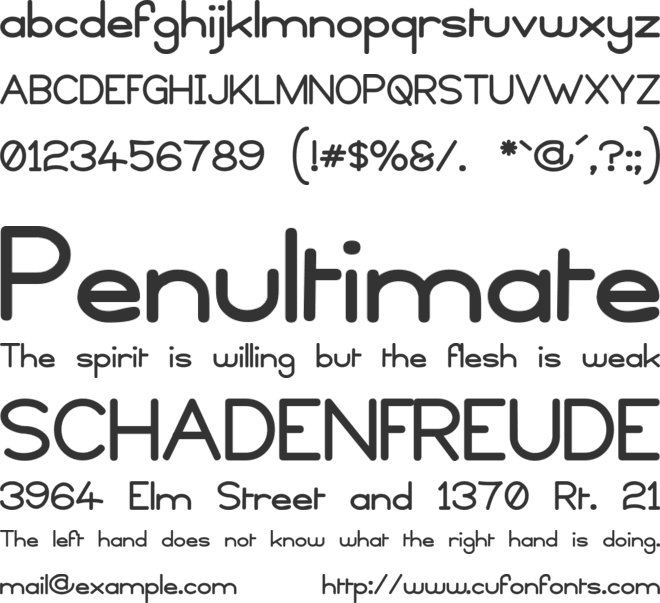 Copyright Violations font preview