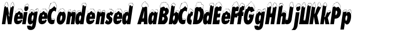 NeigeCondensed font