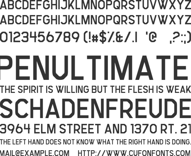 Stress Genesis font preview