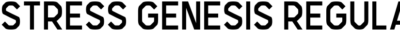 Stress Genesis Regular font