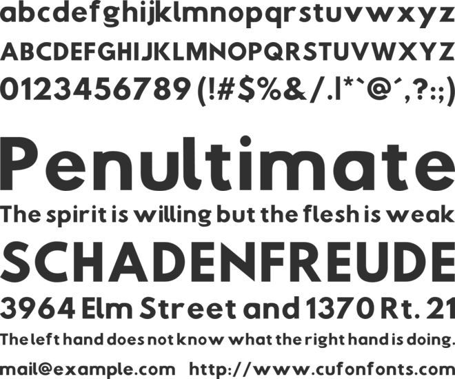 Hussar Wysoki font preview