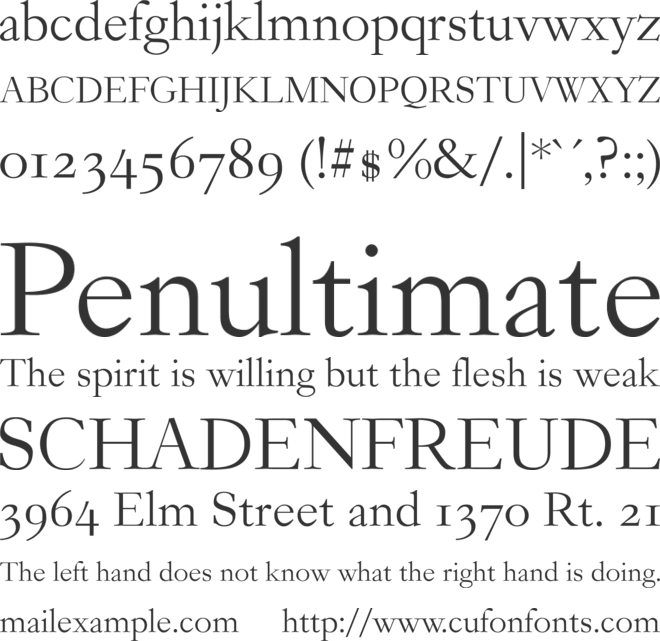 Garogier font preview