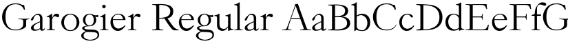 Garogier Regular font