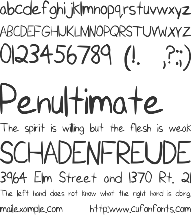 KristopherSansNeue font preview