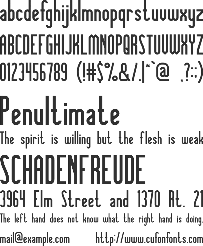 Knowledge Power font preview