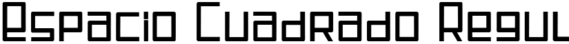 Espacio Cuadrado Regular font