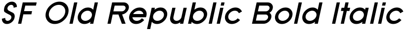 SF Old Republic Bold Italic font