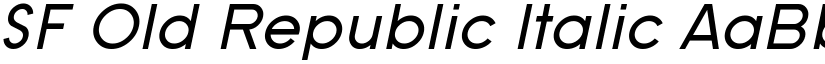 SF Old Republic Italic font