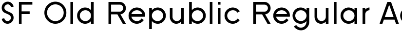 SF Old Republic Regular font