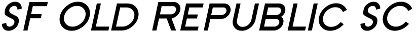 SF Old Republic SC Bold Italic font