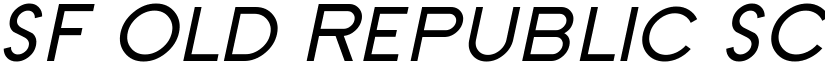 SF Old Republic SC Italic font