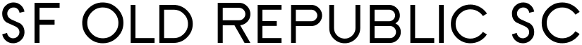 SF Old Republic SC Regular font