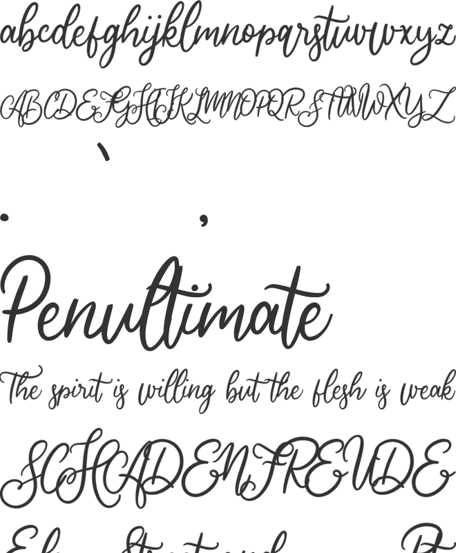 Cherishia Demo font preview